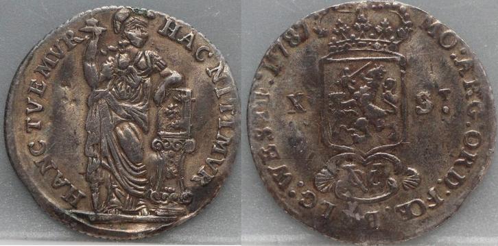 X Stuiver 1787 West Friesland VOC - schaars en mooi!, Postzegels en Munten, Munten | Nederland, Losse munt, Overige waardes, Vóór koninkrijk