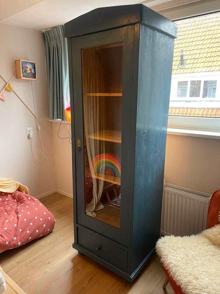 Brocante linnenkast Van Dijk & Ko, Huis en Inrichting, Kasten | Kledingkasten, Zo goed als nieuw, 150 tot 200 cm, 50 tot 100 cm