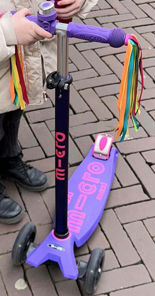 Micro maxi step deluxe paars incl linten en bel. Zgan, Fietsen en Brommers, Steps, Zo goed als nieuw, Gewone step, Ophalen