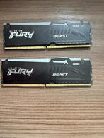 Kingston FURY BEast 2x 16GB RAM, Computers en Software, 32 GB, Ophalen of Verzenden, Zo goed als nieuw, Desktop