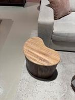 Showmodel Salontafel Travertin Blad Mango Hout, Huis en Inrichting, Ophalen, Minder dan 45 cm, Minder dan 55 cm, Zo goed als nieuw