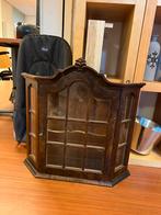 Kersenhouten Vitrinekastje met Sleutel, Huis en Inrichting, Kasten | Dressoirs, Gebruikt, Minder dan 25 cm, Kersenhout, Met deur(en)