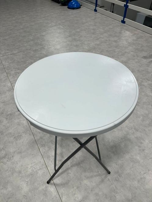 Statafels klaptafel wit rond (3 stuks), Huis en Inrichting, Tafels | Statafels, Zo goed als nieuw, Ophalen