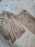 Plissé Set Beige/Champagne One Size, Kleding | Dames, Blouses en Tunieken, Verzenden, Nieuw, Maat 38/40 (M), Beige