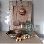 Oude koperen bakvorm spaan weckpot aardewerk vergiet *Etage3, Gebruikt, ., Ophalen of Verzenden, .