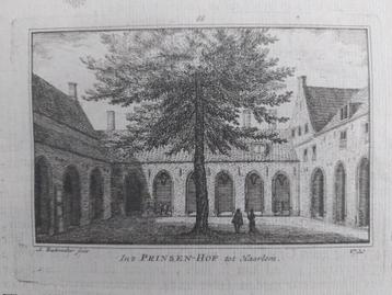 66 / in 't Prinsehof te Haarlem Gravure uit 18e eeuw beschikbaar voor biedingen