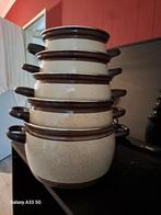 Retro pannen set 5 stuks met deksel, Huis en Inrichting, Ophalen of Verzenden, Zo goed als nieuw, Pannenset