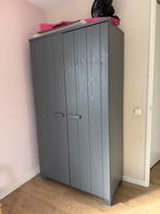 Woood kledingkast Dennis staalgrijs 2x, Huis en Inrichting, Kasten | Kledingkasten, Ophalen, 100 tot 150 cm, 200 cm of meer, Met hangruimte