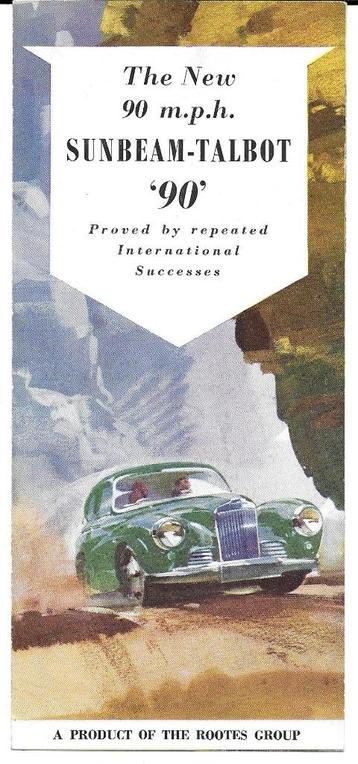 Sunbeam Talbot 90 folder (SU02) beschikbaar voor biedingen