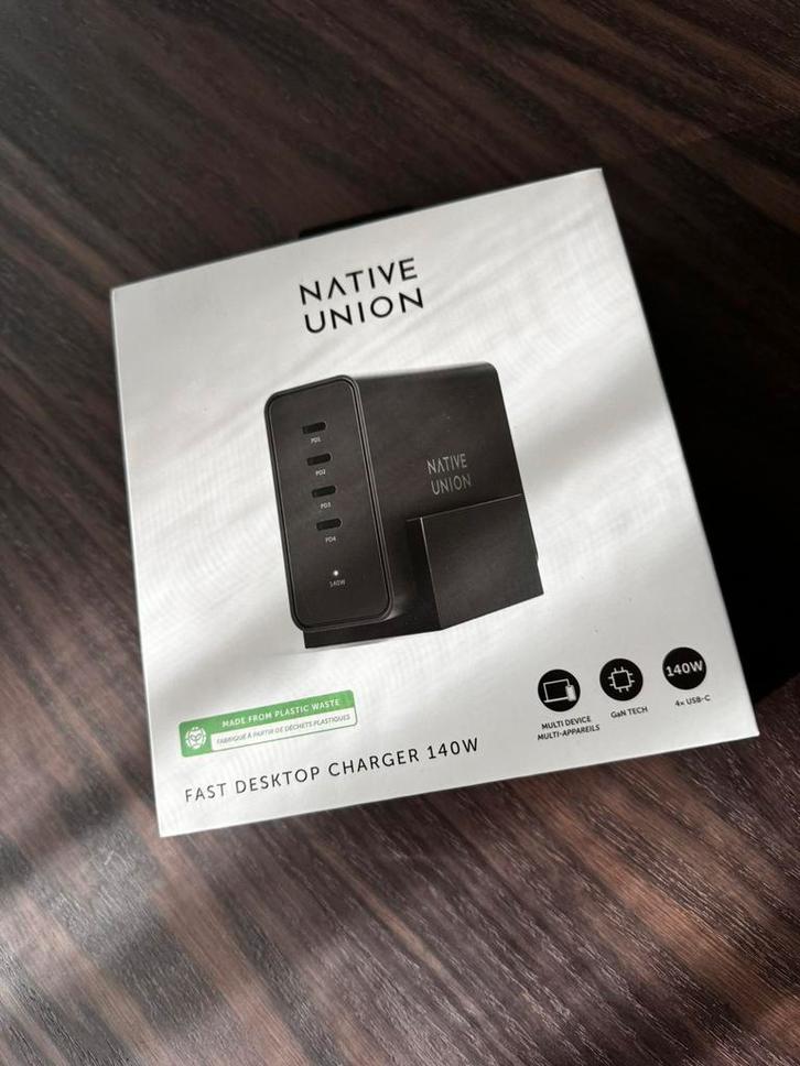 Native Union Fast Desktop Charger 140W Nieuw Gesealed, Computers en Software, Laptop-opladers, Nieuw, Ophalen of Verzenden