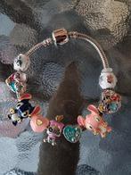 Stitch armband roze met bedeltjes 17cm, Sieraden, Tassen en Uiterlijk, Armbanden, Ophalen of Verzenden, Nieuw, Roze, Met bedels of kralen