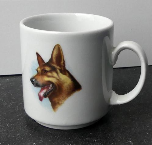 Eversberg vintage beker mok Duitse herder hond West-Germany, Huis en Inrichting, Keuken | Servies, Gebruikt, Kop(pen) en/of Schotel(s)