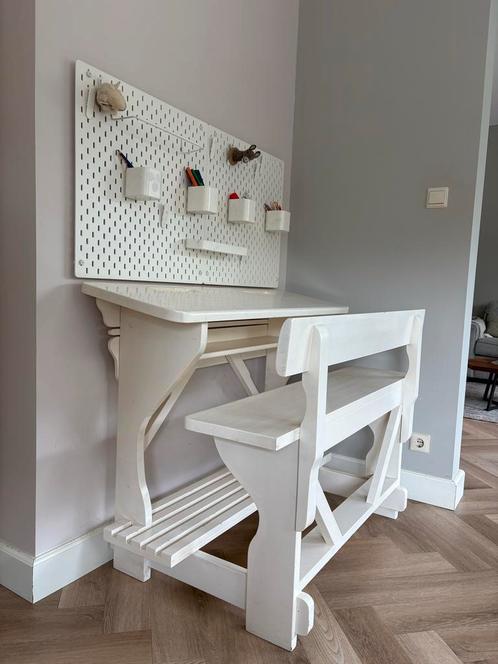 Vintage schooltafeltje / schoolbank / knutseltafel, Kinderen en Baby's, Kinderkamer | Overige Meubels, Gebruikt, Tafel, Ophalen