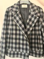 Won Hundred wollen jack zwart grijs geblokt mt 36, Ophalen of Verzenden, Zo goed als nieuw, Maat 36 (S), Zwart