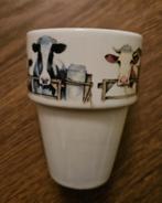 Mok/Beker  met koeienprint, Gebruikt, Keramiek, Ophalen of Verzenden, Overige stijlen