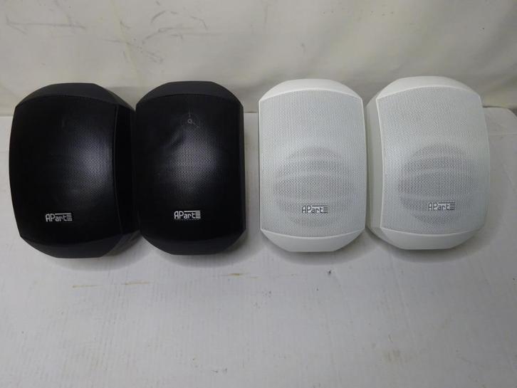 4 Apart luidsprekers,2 wit MASK-4W en 2 zwart MASK-4TBL., Audio, Tv en Foto, Luidsprekers, Zo goed als nieuw, Front, Rear of Stereo speakers