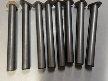 8 Stalen Meubelpoten Zwart Hamerslag - 72cm beschikbaar voor biedingen