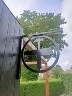 uithangbord, staal, bijzettafel,mancave, klusser, design, Huis en Inrichting, Tafels | Bijzettafels, Ophalen of Verzenden, Nieuw