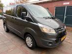 Ford Transit Custom GB 2.0 Tdci 130PK dubbele cabine, Auto's, Voorwielaandrijving, Stof, 1995 cc, Zwart