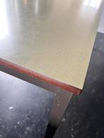 Vintage Kantinetafel / Schooltafel - Groen Blad, Antiek en Kunst, Ophalen