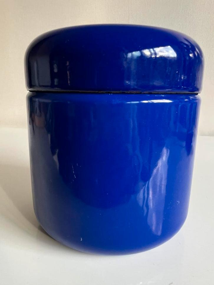 Vintage Arabia FINEL Kaj Franck Emaille Voorraadblik Blauw, Antiek en Kunst, Antiek | Emaille, Ophalen of Verzenden
