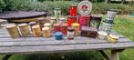 Partij van 25 oude retro vintage tomado blikken, antiek, Ophalen, Gebruikt, Koffie, Overige merken