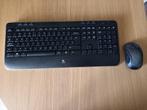 logitech toetsenbord met muis, Computers en Software, Gebruikt, Toetsenbord en muis-set, Ophalen of Verzenden, Draadloos