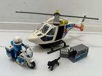 Playmobil politie helikopter en motoragent, Complete set, Gebruikt, Ophalen