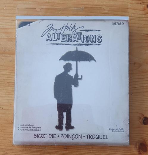 Sizzix Tim Holtz Alterations snijmal Umbrella Man., Hobby en Vrije tijd, Kaarten | Zelf maken, Gebruikt, Pons of Mal, Man of Vrouw