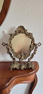 Romantische Brocante koperen spiegel  NIEUW, Ophalen, Ovaal, Minder dan 50 cm, Minder dan 100 cm