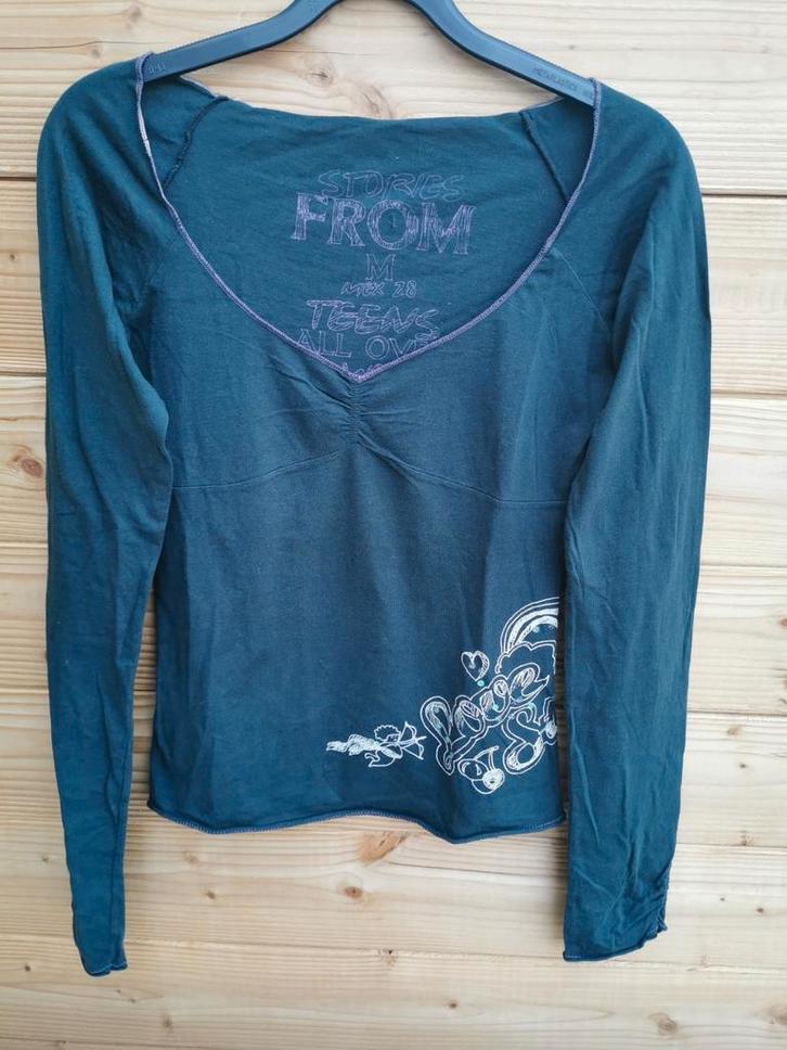 Bershka top mt. XS-S, Kleding | Dames, Tops, Zo goed als nieuw, Maat 34 (XS) of kleiner, Grijs, Lange mouw, Verzenden