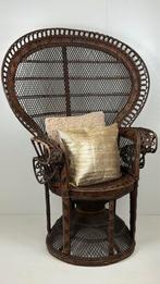 SALE! Originele vintage grote rotan pauwenstoel Emanuelle, Ophalen, Riet of Rotan, ., Minder dan 75 cm