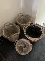 Rotan manden met plastic binnenkant, Ophalen, Mand, Rond, Zo goed als nieuw
