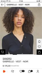 Sandro Zijdemix Cardigan Maat 1, Verzenden, Zwart, Sandro, Zo goed als nieuw