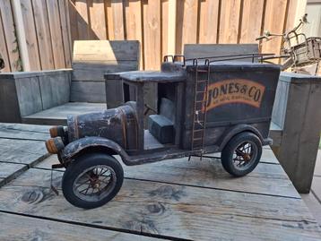 Antieke groot Houten Bestelauto Jones & Co - 60cm  beschikbaar voor biedingen