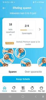 18 volle spaarkaarten EFTELING (actie van Albert Heijn) AH, Tickets en Kaartjes, Kortingen en Cadeaubonnen, Drie personen of meer