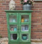 Indiaas kastje indiase kast vitrinekast vintage ptmd nieuw, Huis en Inrichting, Kasten | Vitrinekasten, Ophalen, Met deur(en)