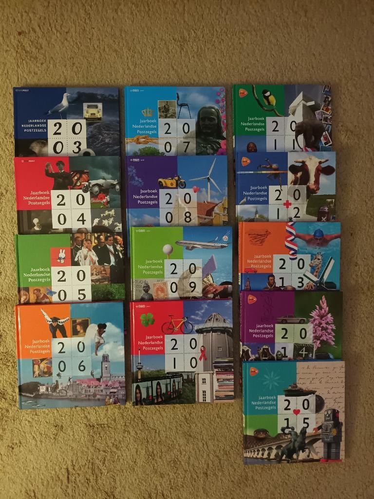 Jaarboeken Nederlandse postzegels 2003 t/m 2014 ---> Kijk !, Verzenden, Verzamelalbum