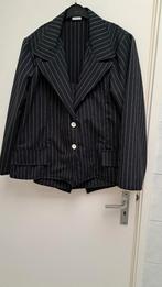 Carnavalskostuum gangster,  gestreept jasje en rok, maat 52, Kleding | Dames, Carnaval, Maat 46/48 (XL) of groter, Ophalen of Verzenden