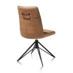 6 Nieuwe Stoelen, Draaibaar, Cognac met zwarte poten + greep, Huis en Inrichting, Ophalen, Met terugdraai functie, cognac, handgreep