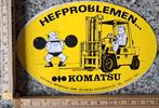 Vintage sticker Komatsu heftruck strip Hefproblemen Komatsu, Ophalen of Verzenden, Zo goed als nieuw