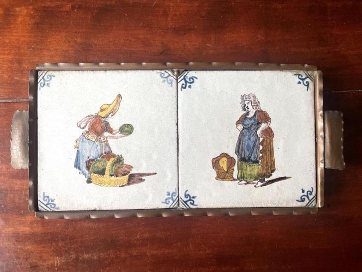 Antieke Makkumer tegels, Antiek en Kunst, Antiek | Wandborden en Tegels, Ophalen of Verzenden