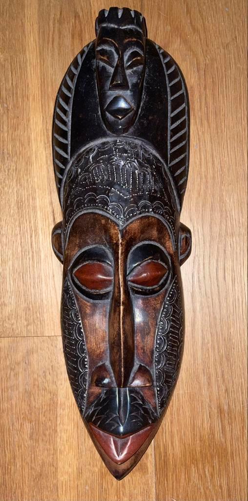 Traditioneel masker houtsnijwerk Ivoorkust Guro Baule, Antiek en Kunst, Kunst | Niet-Westerse kunst, Ophalen of Verzenden