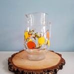 Retro glazen kan met fruitdecor, Verzamelen, Retro, Ophalen of Verzenden, Huis en Inrichting
