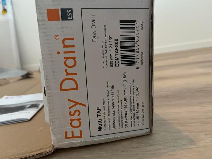 Nieuwe Easy Drain Multi TAF 800mm, Doe-het-zelf en Verbouw, Buizen en Afvoer, Nieuw, Afvoer, Rvs, Minder dan 2 meter, 40 tot 60 mm