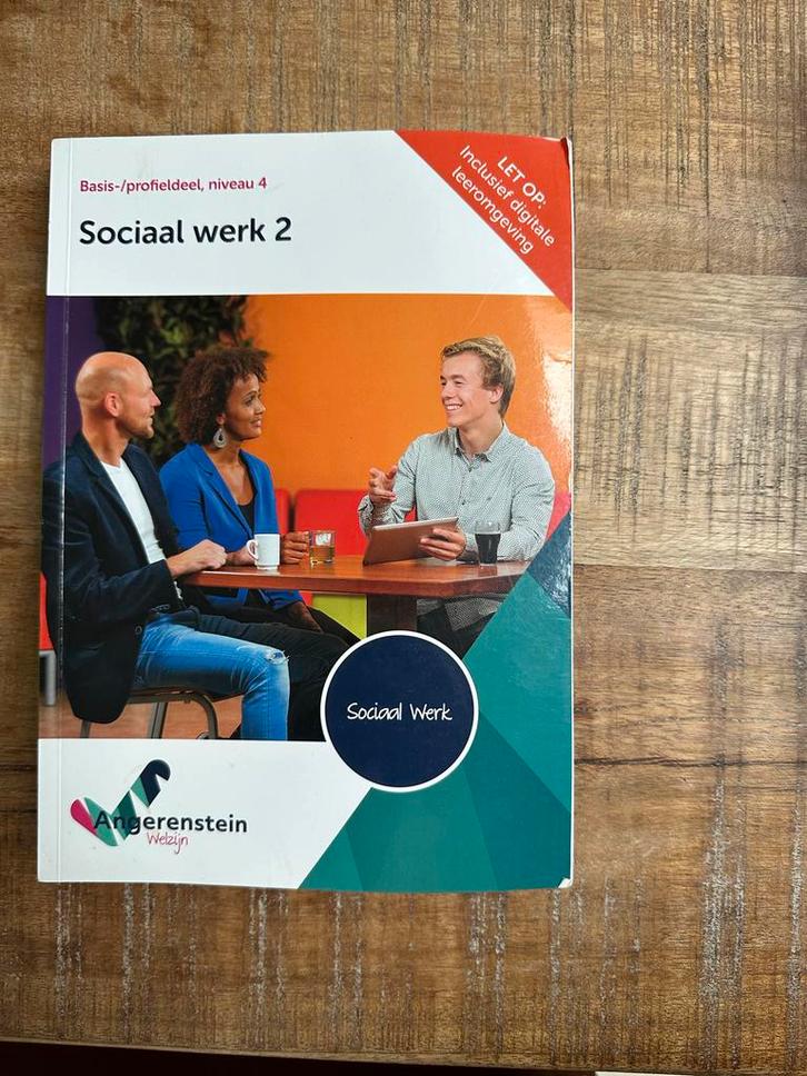 Sociaal Werk 2 - Angerenstein, Boeken, Studieboeken en Cursussen, Zo goed als nieuw, MBO, Alpha, Ophalen of Verzenden