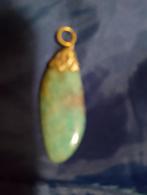 Half edelstenen groene hanger, Sieraden, Tassen en Uiterlijk, Edelstenen, Ophalen, Zo goed als nieuw