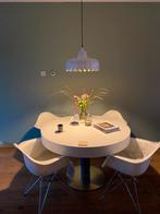 Mooie witte ronde tafel (120 cm), Huis en Inrichting, Tafels | Eettafels, 100 tot 150 cm, Kunststof, Vier personen, Zo goed als nieuw