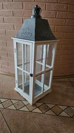 Lantaarn, groot windlicht maatje XL, Huis en Inrichting, 50 tot 75 cm, Wit, Ophalen of Verzenden, Zo goed als nieuw