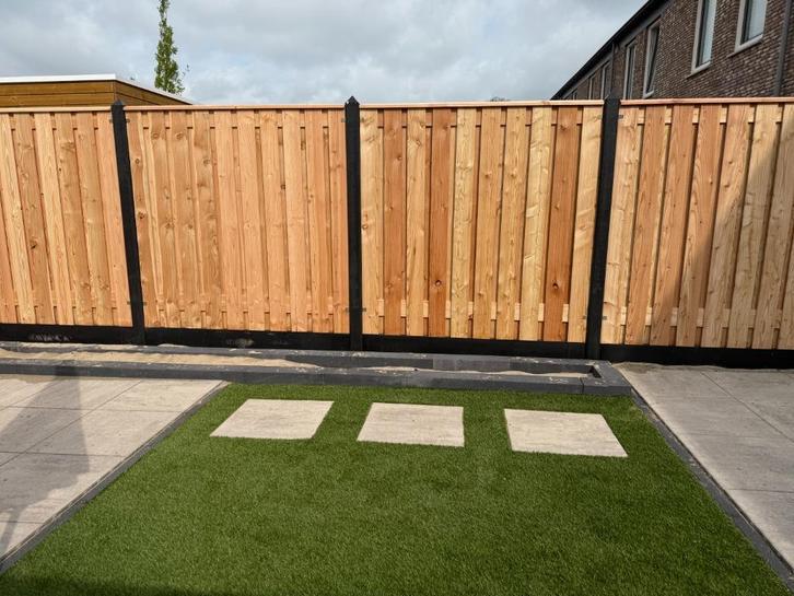 21 planks douglas privacy schutting v/a €110,- per meter, Tuin en Terras, Schuttingen, Nieuw, Hout, 1 tot 2 meter, 6 meter of meer